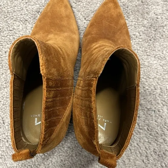 Marc Fisher Tan Suede Ankle Boots