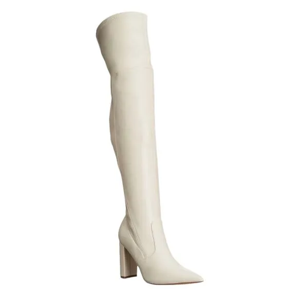 Marc Fisher Women's Lezli Over the Knee Boots Ivory Size 9 1/2