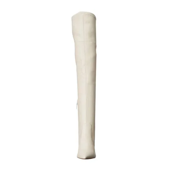 Marc Fisher Women's Lezli Over the Knee Boots Ivory Size 9 1/2