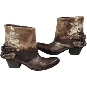 Mark Nason bootsCowgirl Embroider Roses Distressed Leather western festival 7.5