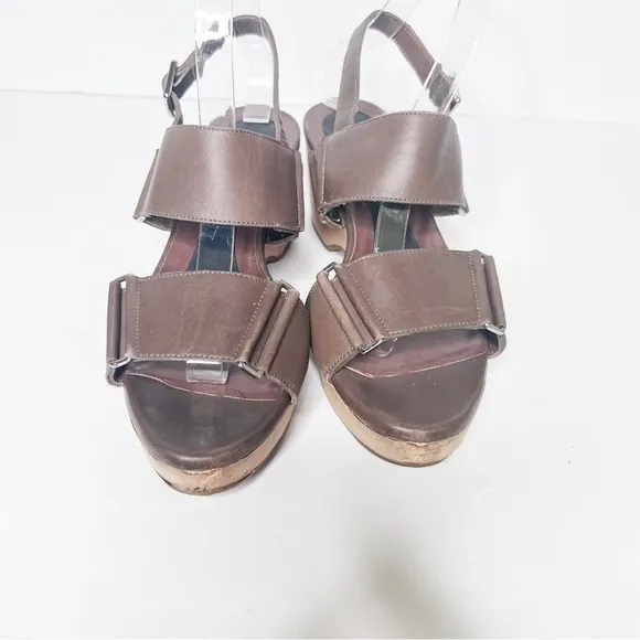 Marni Brown Leather Platform Sandals Size 9 Women’s