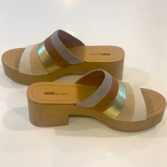 Matiko Striped Platform Sandals size 38 (7 1/2)