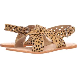 Matisse Whistler leopard fur Criss Cross Sandals