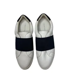 Maud Frizon Women’s Sneakers Shoes White Leather Navy Strap Size EU39/ US 9