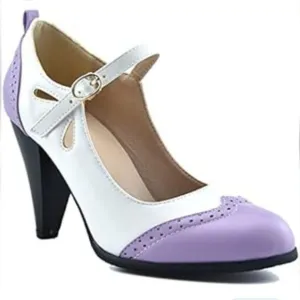 Mekereke NWOT Retro Purple Mary Jane Oxford Size 39