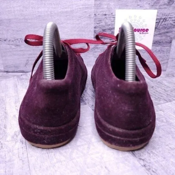 Melissa Flocked Velvet Platform Sneaker Burgundy Red Women's sz 8