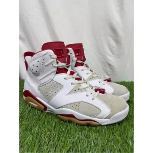MENS 12.5 Nike Air Jordan 6 Retro Alternate Hare 2017 384664-113 White Gym Red