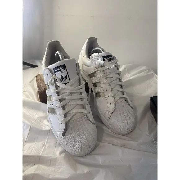 Men's Adidas Superstar &quot;Transparent&quot; Cloud White Classic-Very Clean-Size 10.5