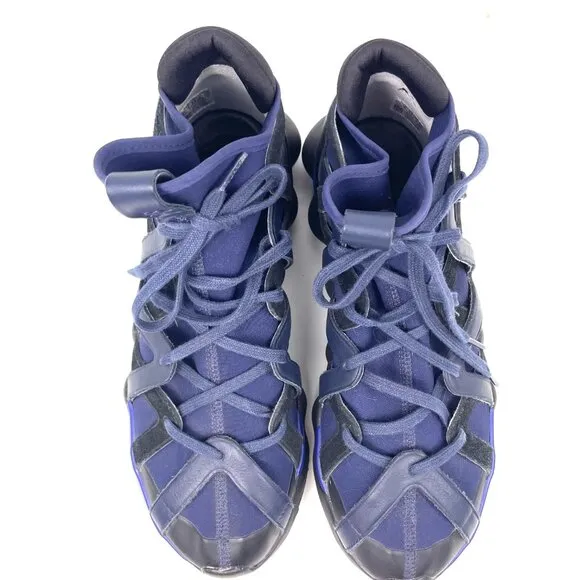 Men's Adidas Yohji Yamamoto Y-3 Kyujo High Top Blue Sneakers Shoes Size 8.5