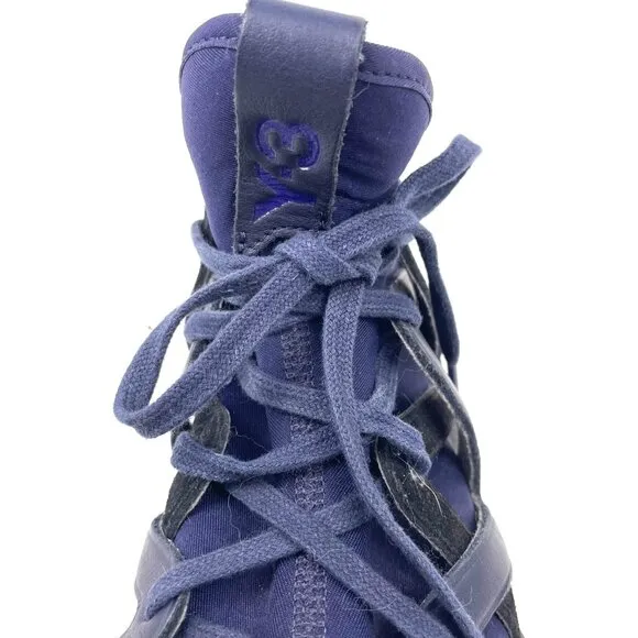 Men's Adidas Yohji Yamamoto Y-3 Kyujo High Top Blue Sneakers Shoes Size 8.5
