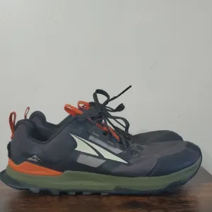 Mens Altra Lone Peak Hiking Shoes Size 7.5 Black Green Orange