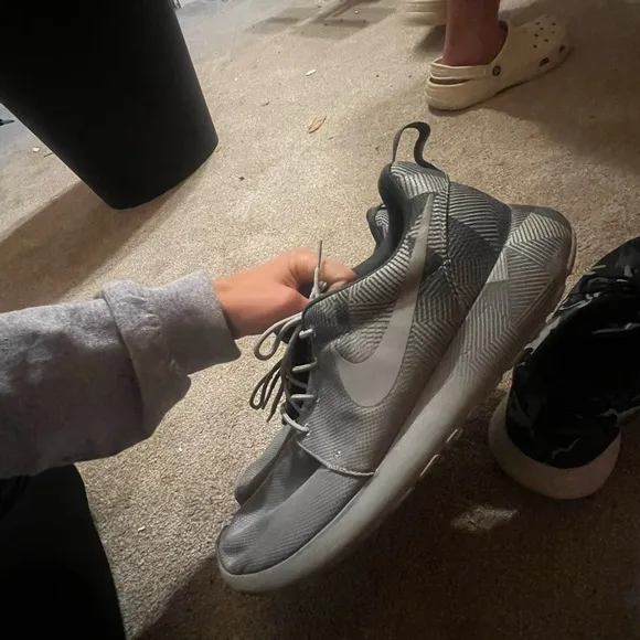 Men's Black and Gray Camouflage Sneakers