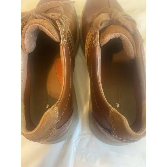 Men's Clarks Unstructured Ramble Go Brown Leather Shoes-Size 10 1/2‎ W-Very Nice