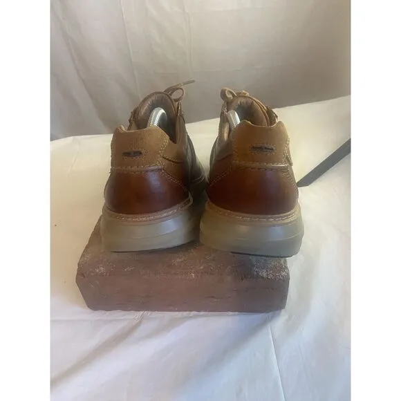 Men's Clarks Unstructured Ramble Go Brown Leather Shoes-Size 10 1/2‎ W-Very Nice