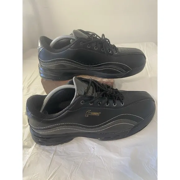 Men's Hammer Force Black/Carbon Left Hand Bowling Shoes-Size 10-Great Condition