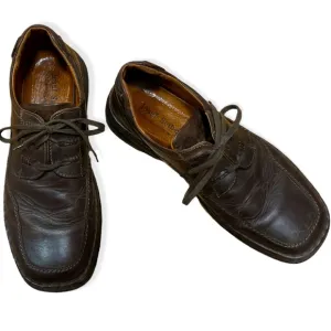 Men’s Josef Seibel Chocolate Brown Leather Oxford Lace-Up Shoe, Size 43 or 9 1/2