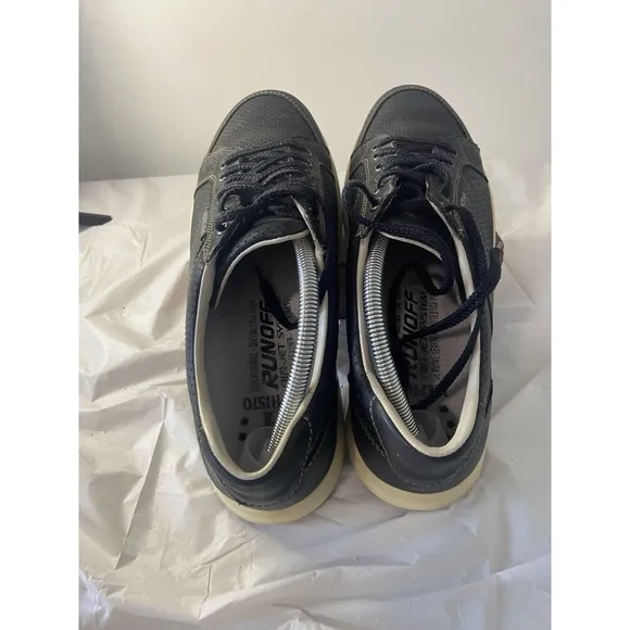 Men's Mephisto Hero Perorated Black Leather Run Off Air Jet Sneakers-Size 10