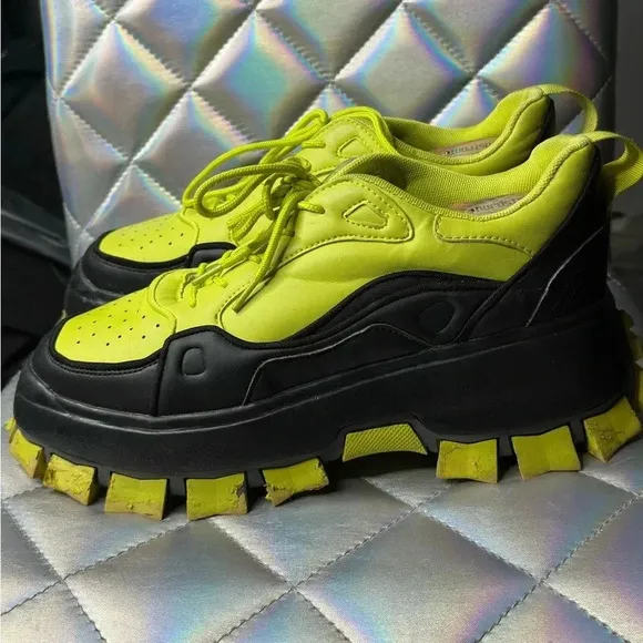 Men’s Neon Green Platform Fantasy Shoes