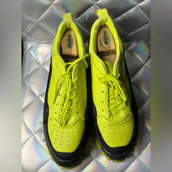 Men’s Neon Green Platform Fantasy Shoes