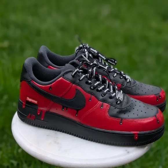 Men's Nike Air Force 1 Low Supreme Custom Drip Design