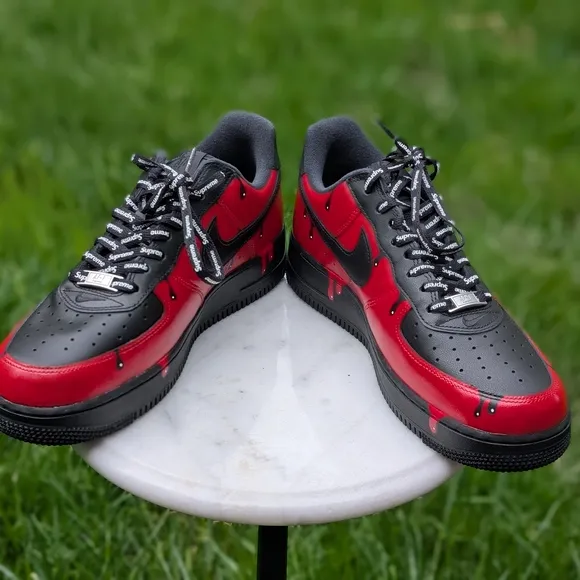 Men's Nike Air Force 1 Low Supreme Custom Drip Design