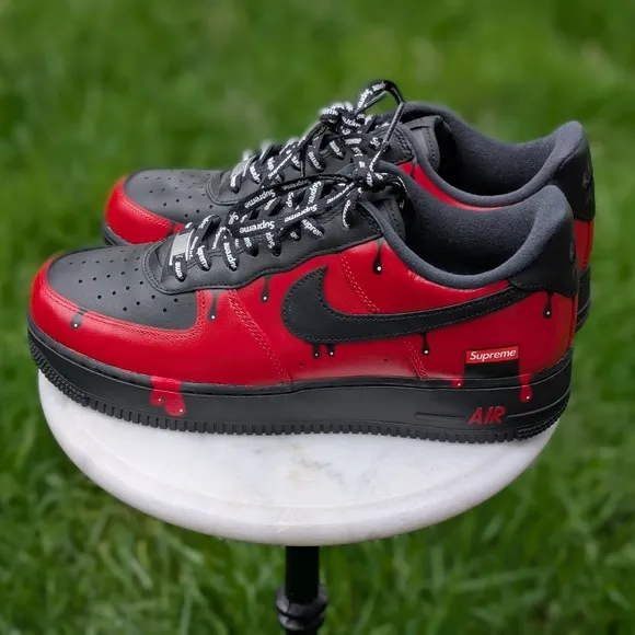 Men's Nike Air Force 1 Low Supreme Custom Drip Design