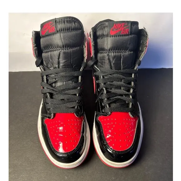 Mens Nike Air Jordan 1 Retro High OG 'Patent Bred' Size 7
