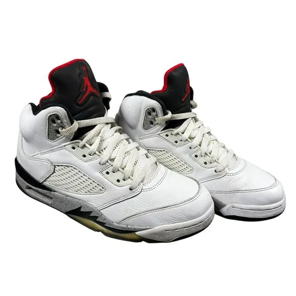 Mens‎ Nike Air Jordan 5 V Retro White Cement Size 8 Shoes 136027-104