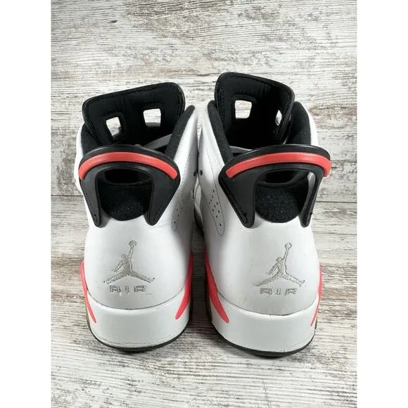 Men's Nike Air Jordan 6 Retro White Infrared Sneakers Sz 10