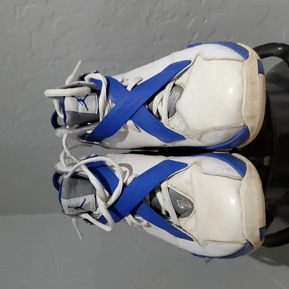 MENS NIKE AIR JORDAN 8.0 ROYAL BLUE WHITE SILVER SNEAKERS TRAINERS SIZE 13