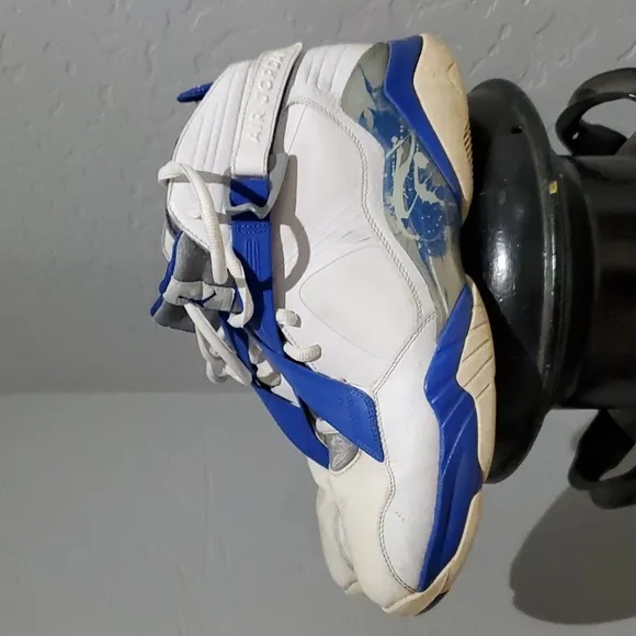 MENS NIKE AIR JORDAN 8.0 ROYAL BLUE WHITE SILVER SNEAKERS TRAINERS SIZE 13