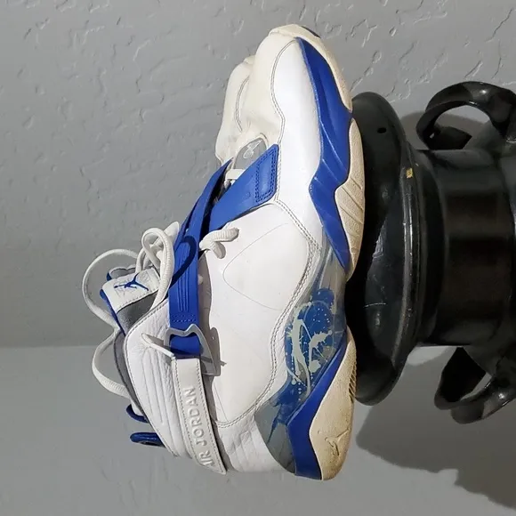 MENS NIKE AIR JORDAN 8.0 ROYAL BLUE WHITE SILVER SNEAKERS TRAINERS SIZE 13