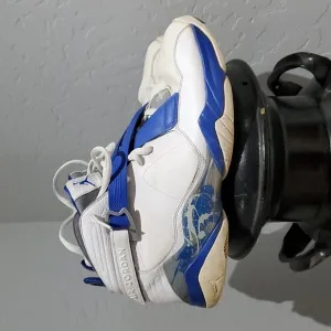 MENS NIKE AIR JORDAN 8.0 ROYAL BLUE WHITE SILVER SNEAKERS TRAINERS SIZE 13
