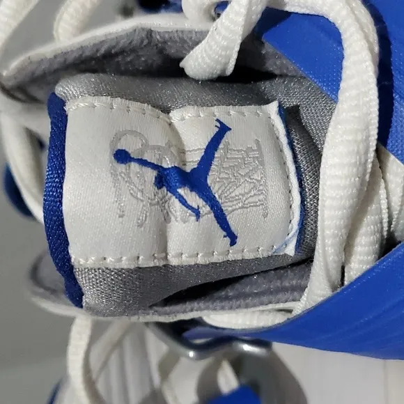 MENS NIKE AIR JORDAN 8.0 ROYAL BLUE WHITE SILVER SNEAKERS TRAINERS SIZE 13