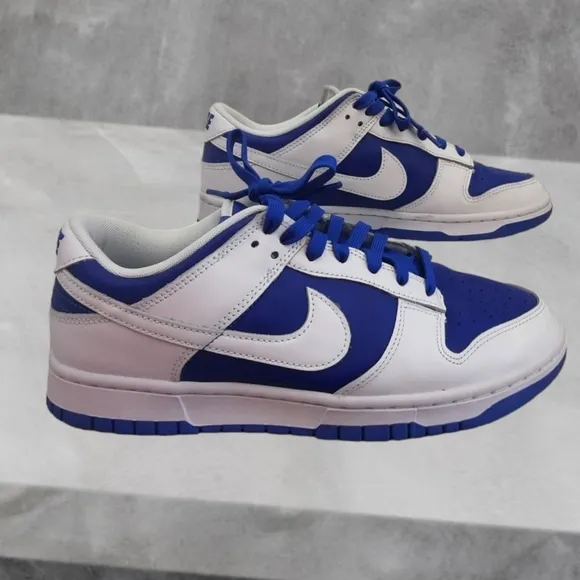 Men's Nike Dunk Low Racer Blue White Athletic Shoes/Sneakers Size 10 - DD1391-40