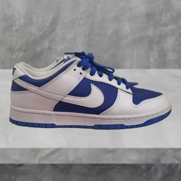 Men's Nike Dunk Low Racer Blue White Athletic Shoes/Sneakers Size 10 - DD1391-40