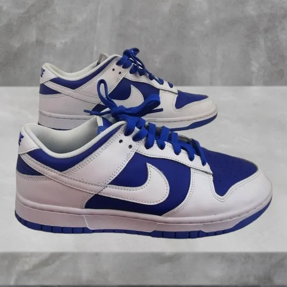 Men's Nike Dunk Low Racer Blue White Athletic Shoes/Sneakers Size 10 - DD1391-40