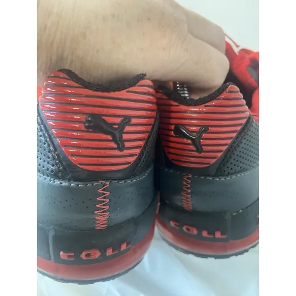 Men's Puma Cell Hiro Classic Running Shoe Gray/Blk/Red-Size 10-Excellent Cond.