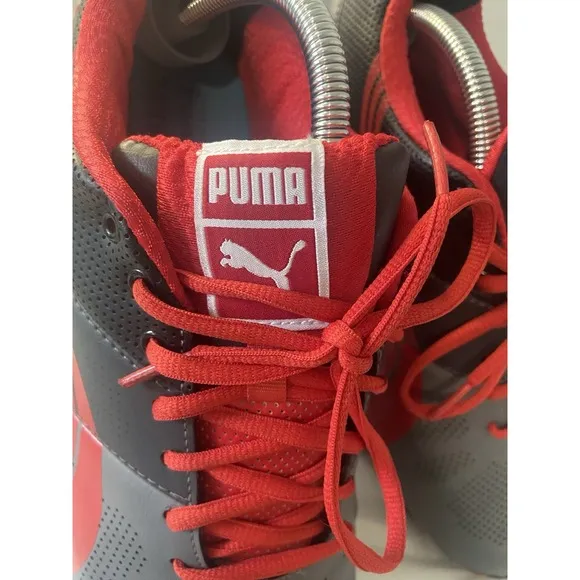 Men's Puma Cell Hiro Classic Running Shoe Gray/Blk/Red-Size 10-Excellent Cond.
