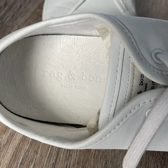 Men’s Rag &amp; Bone Standard Issue White Lace Up Shoes Size 8