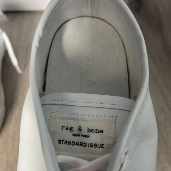 Men’s Rag &amp; Bone Standard Issue White Lace Up Shoes Size 8