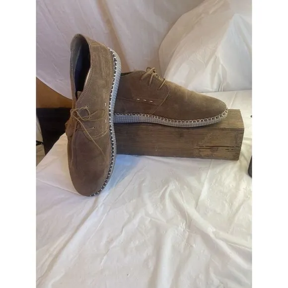 Men's Roan Brown Suede Tibor- Lace Up Shoes-Size‎ 11-Excellent Condition