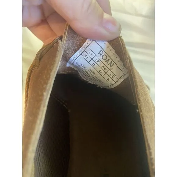 Men's Roan Brown Suede Tibor- Lace Up Shoes-Size‎ 11-Excellent Condition