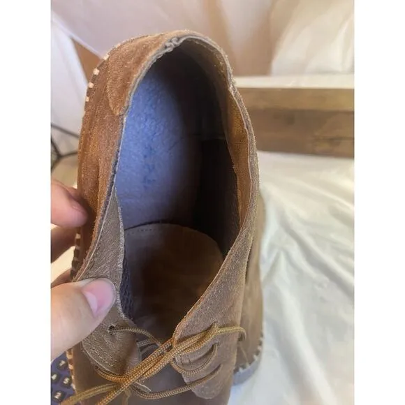 Men's Roan Brown Suede Tibor- Lace Up Shoes-Size‎ 11-Excellent Condition