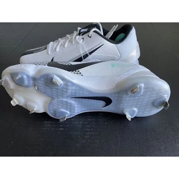 Men's Size 14 Nike Force Zoom 7 Pro Baseball Cleats White Black DC9905-103 NEW