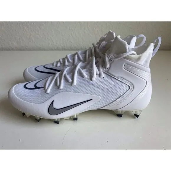 Men’s Sz 12.5 Nike Alpha Huarache 8 Elite White Lacrosse Cleats CW4447-101