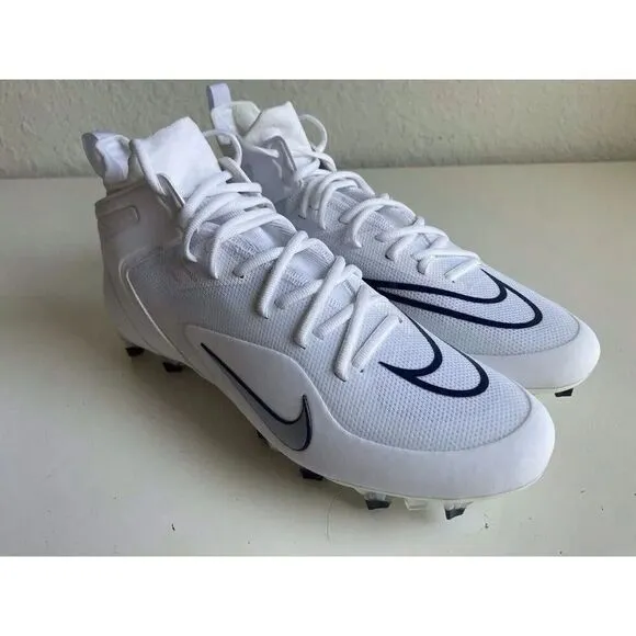 Men’s Sz 12.5 Nike Alpha Huarache 8 Elite White Lacrosse Cleats CW4447-101