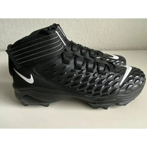 Men's Sz 17 Nike Force Savage Pro 2 Shark P Football Cleats Black BV5448-001