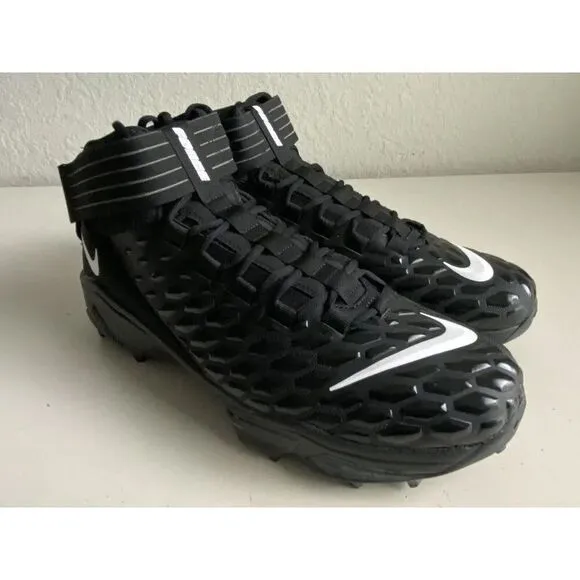 Men's Sz 17 Nike Force Savage Pro 2 Shark P Football Cleats Black BV5448-001