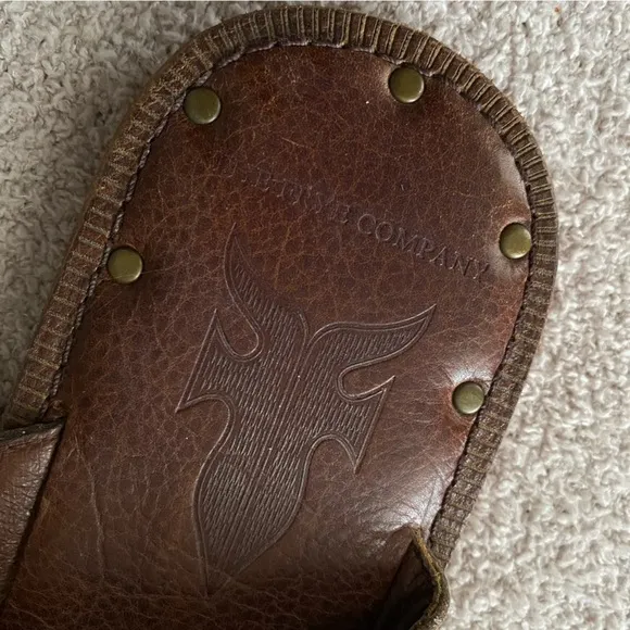 Men’s The Frye Company 11.5 The Parker Slide Brown leather Sandals